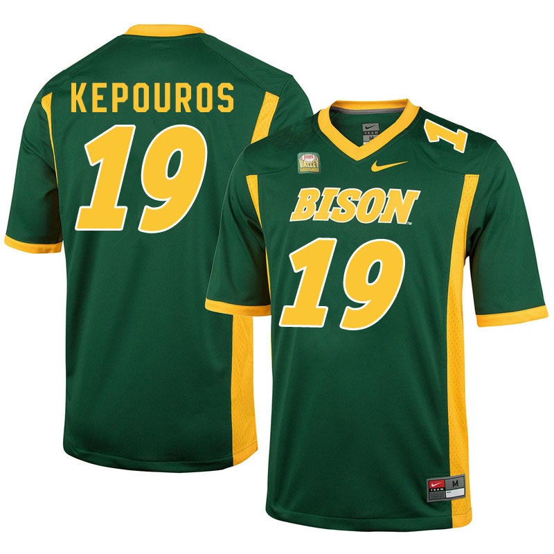 Men #19 Jimmy Kepouros North Dakota State Bison College Football Jerseys Sale-Green - Click Image to Close